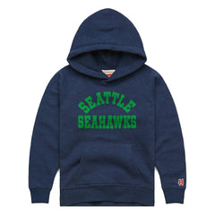 Seattle Seahawks Homage Youth Classic Tri-Blend Hoodie College Navy | NFL