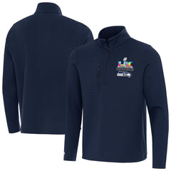 Seattle Seahawks Antigua Super Bowl LX Champions Insider Quarter-Zip Pullover College Navy | NFL