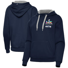 Seattle Seahawks Antigua Women's Super Bowl LX Champions Victory Hoodie College Navy | NFL