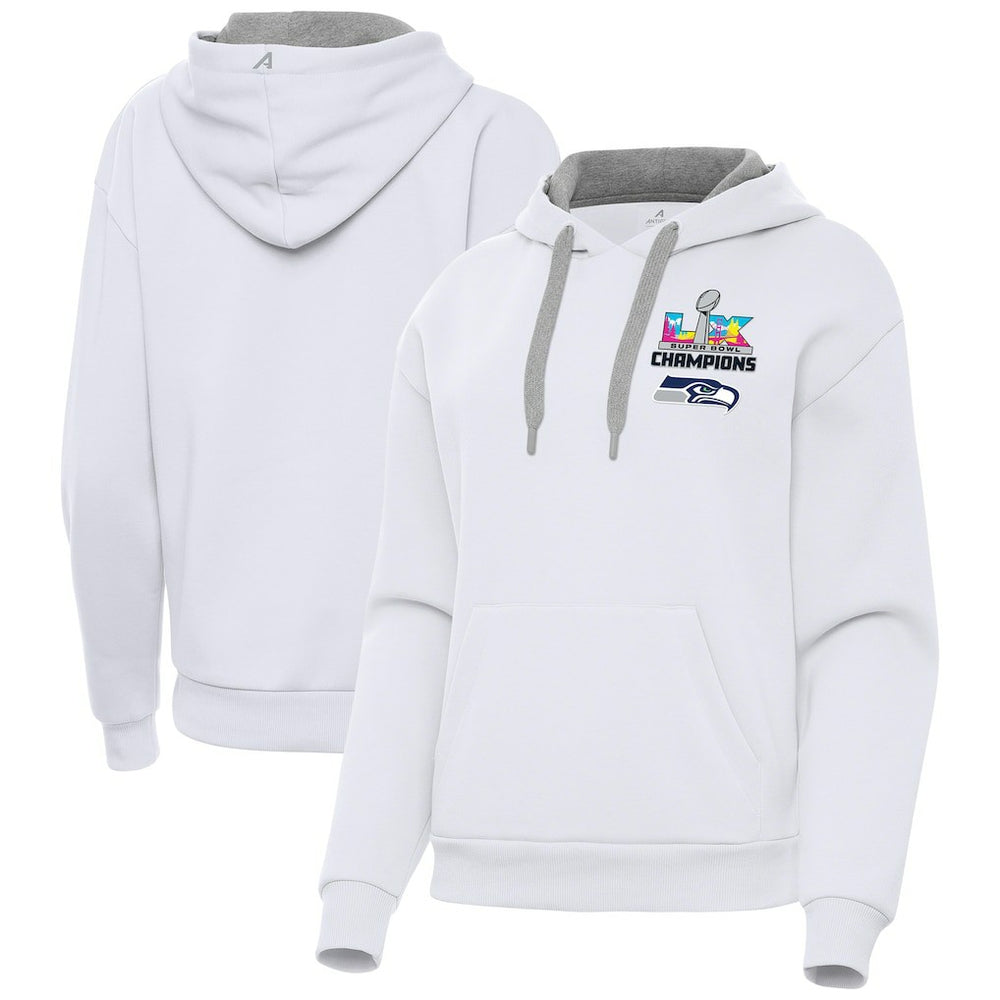 Seattle Seahawks Antigua Women's Super Bowl LX Champions Victory Hoodie White | NFL
