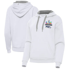 Seattle Seahawks Antigua Women's Super Bowl LX Champions Victory Hoodie White | NFL