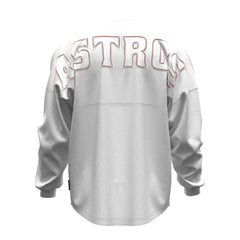 Houston Astros Fanatics Women's Baseball Stitch Spirit Jersey Long Sleeve T-Shirt - MLB