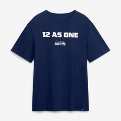 Seattle Seahawks Super Bowl LX 12 as One T-Shirt College Navy | NFL