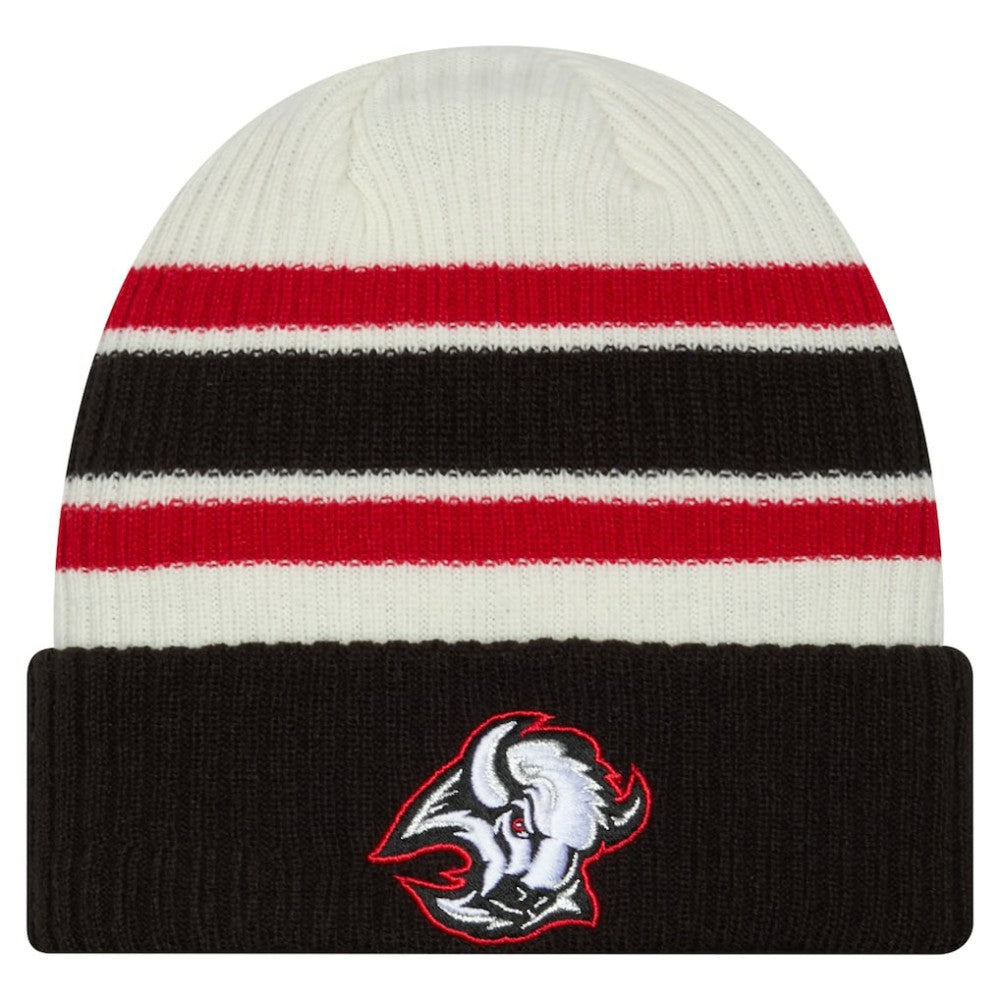 Buffalo Sabres New Era Vintage Cuffed Knit Hat - Cream/Black - NHL