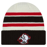 Buffalo Sabres New Era Vintage Cuffed Knit Hat - Cream/Black - NHL
