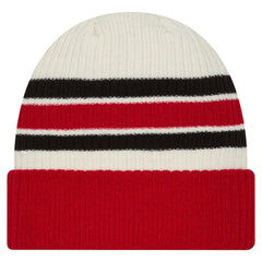 Detroit Red Wings New Era Vintage Cuffed Knit Hat - Cream/Red - NHL