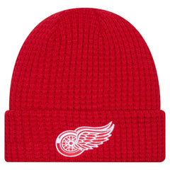 Detroit Red Wings New Era Waffle Cuffed Knit Hat - Red - NHL