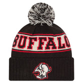 Buffalo Sabres New Era Retro Cuffed Knit Hat with Pom - Black - NHL