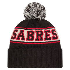 Buffalo Sabres New Era Retro Cuffed Knit Hat with Pom - Black - NHL