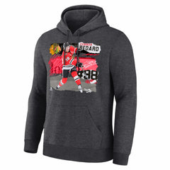 Connor Bedard Chicago Blackhawks Fresh Ice Hoodie - Charcoal - NHL