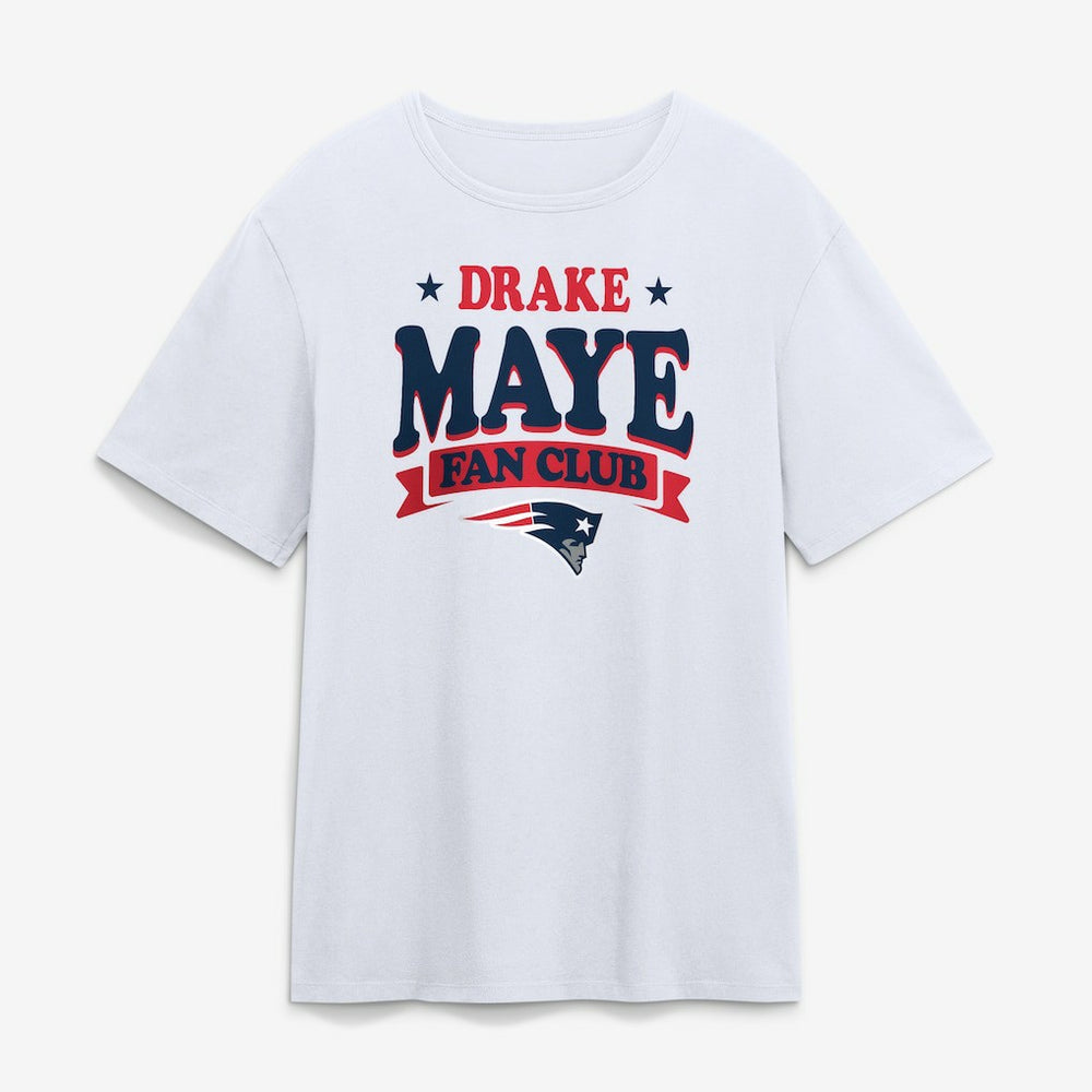 New England Patriots Drake Maye Fan Club T-Shirt White | NFL