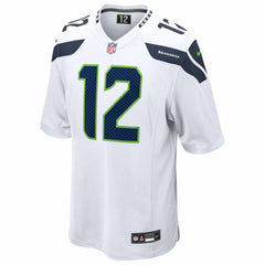 12s Seattle Seahawks Game Jersey White | Nike for Sale