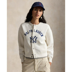 Yankees Polo Ralph Lauren Women's Seasonal Knit Full-Snap Cardigan - MLB