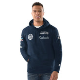 Seattle Seahawks Starter Two-Time Super Bowl Champions Classic Fleece Hoodie College Navy | NFL