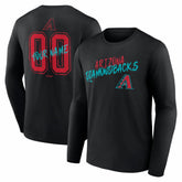 Arizona Diamondbacks Hustle Personalized Name & Number Long Sleeve T-Shirt - MLB
