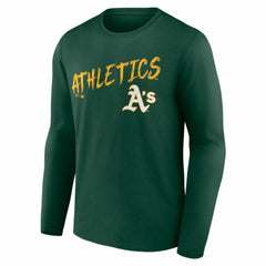 Athletics Hustle Personalized Name & Number Long Sleeve T-Shirt - MLB
