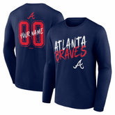 Atlanta Braves Hustle Personalized Name & Number Long Sleeve T-Shirt - MLB