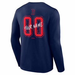 Boston Red Sox Hustle Personalized Name & Number Long Sleeve T-Shirt - MLB
