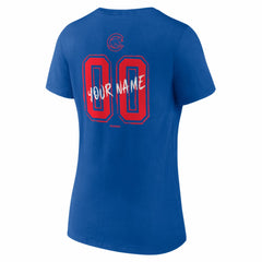 Chicago Cubs Women's Hustle Personalized Name & Number V-Neck T-Shirt - MLB