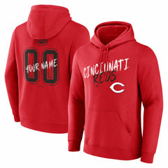 Cincinnati Reds Hustle Personalized Name & Number Hoodie - MLB