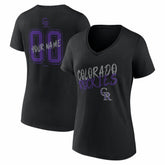 Colorado Rockies Women's Hustle Personalized Name & Number V-Neck T-Shirt - MLB