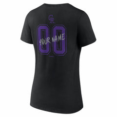 Colorado Rockies Women's Hustle Personalized Name & Number V-Neck T-Shirt - MLB