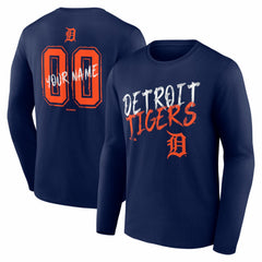 Detroit Tigers Hustle Personalized Name & Number Long Sleeve T-Shirt - MLB