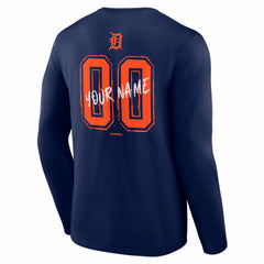 Detroit Tigers Hustle Personalized Name & Number Long Sleeve T-Shirt - MLB