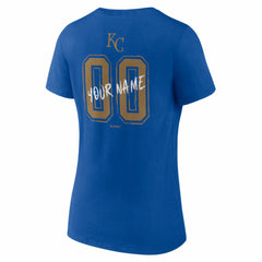 Kansas City Royals Women's Hustle Personalized Name & Number V-Neck T-Shirt - MLB