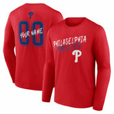 Philadelphia Phillies Hustle Personalized Name & Number Long Sleeve T-Shirt - MLB