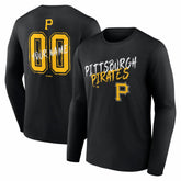 Pittsburgh Pirates Hustle Personalized Name & Number Long Sleeve T-Shirt - MLB