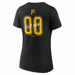 Pittsburgh Pirates Women's Hustle Personalized Name & Number V-Neck T-Shirt - MLB