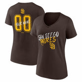 San Diego Padres Women's Hustle Personalized Name & Number V-Neck T-Shirt - MLB