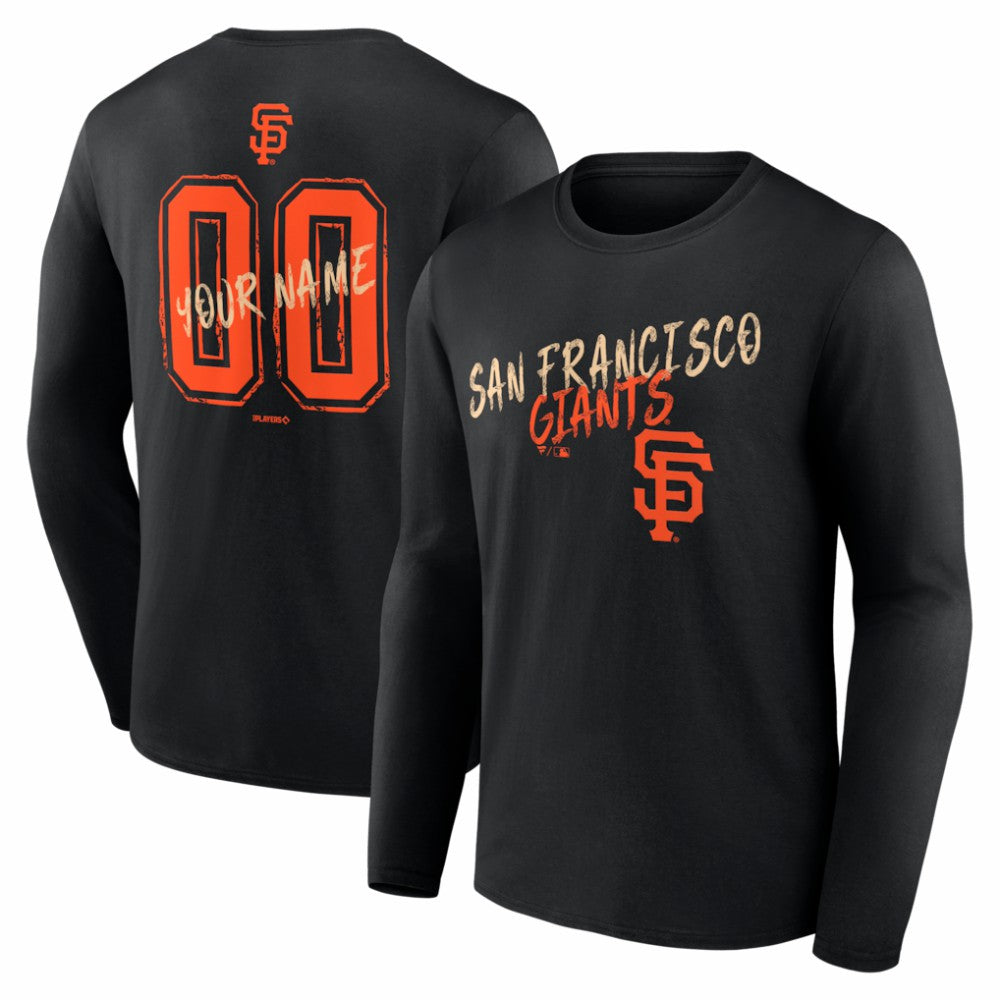 San Francisco Giants Hustle Personalized Name & Number Long Sleeve T-Shirt - MLB