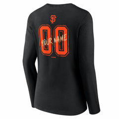 San Francisco Giants Women's Hustle Personalized Name & Number Long Sleeve V-Neck T-Shirt - MLB
