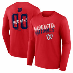 Washington Nationals Hustle Personalized Name & Number Long Sleeve T-Shirt - MLB
