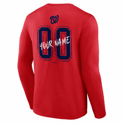 Washington Nationals Hustle Personalized Name & Number Long Sleeve T-Shirt - MLB