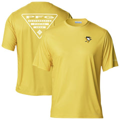 Pittsburgh Penguins Columbia PFG Terminal Tackle Omni-Shade T-Shirt - Gold - NHL