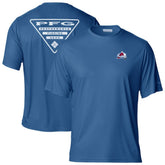 Colorado Avalanche Columbia PFG Terminal Tackle Omni-Shade T-Shirt - Blue - NHL