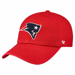 New England Patriots '47 Clean Up Primary Logo Adjustable Hat Red | 47 brand