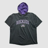 Colorado Rockies Logo 7 90s Hooded T-shirt - MLB