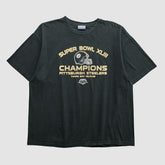 Super Bowl XLIII Reebok 2009 T-shirt Black Vintage | Fanatics