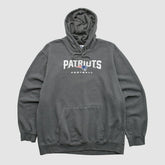 New England Patriots Majestic 2010s Hooded Pullover Sweatshirt Charcoal Vintage | Fanatics