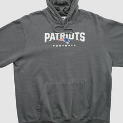 New England Patriots Majestic 2010s Hooded Pullover Sweatshirt Charcoal Vintage | Fanatics