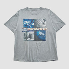 Denver Broncos NFL 2000s T-shirt Heather Gray Vintage | Fanatics