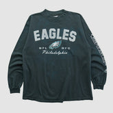 Philadelphia Eagles NFL 2000s Long Sleeve T-shirt Charcoal Vintage | Fanatics