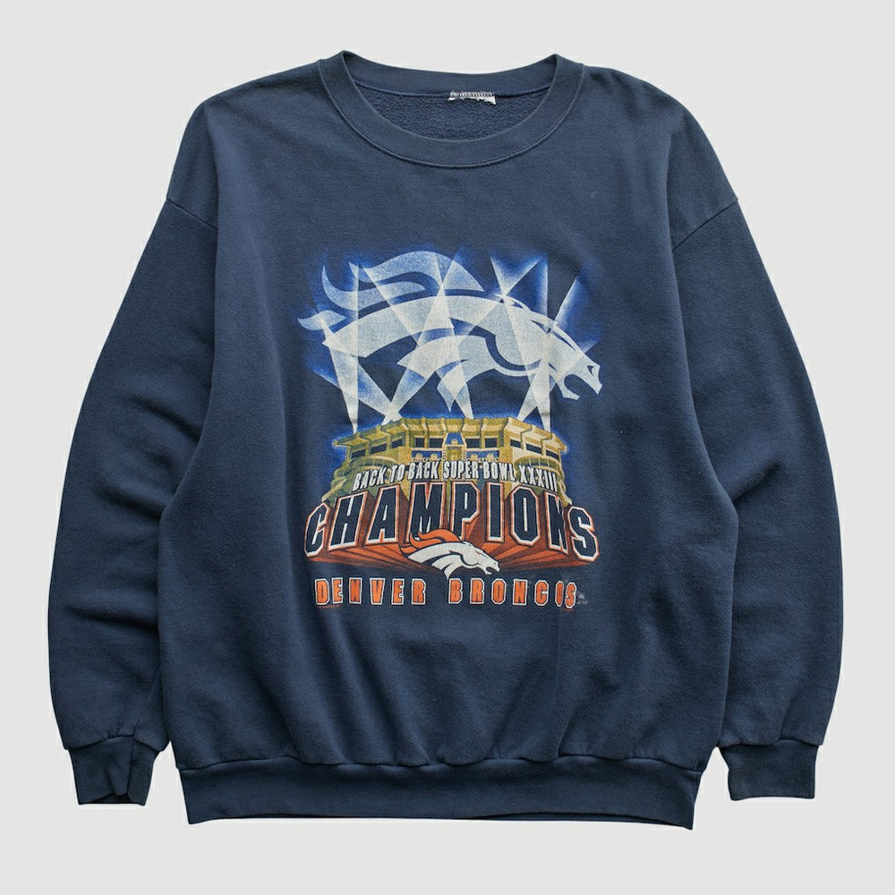 Denver Broncos 1999 Pullover Sweatshirt Navy Vintage | Fanatics