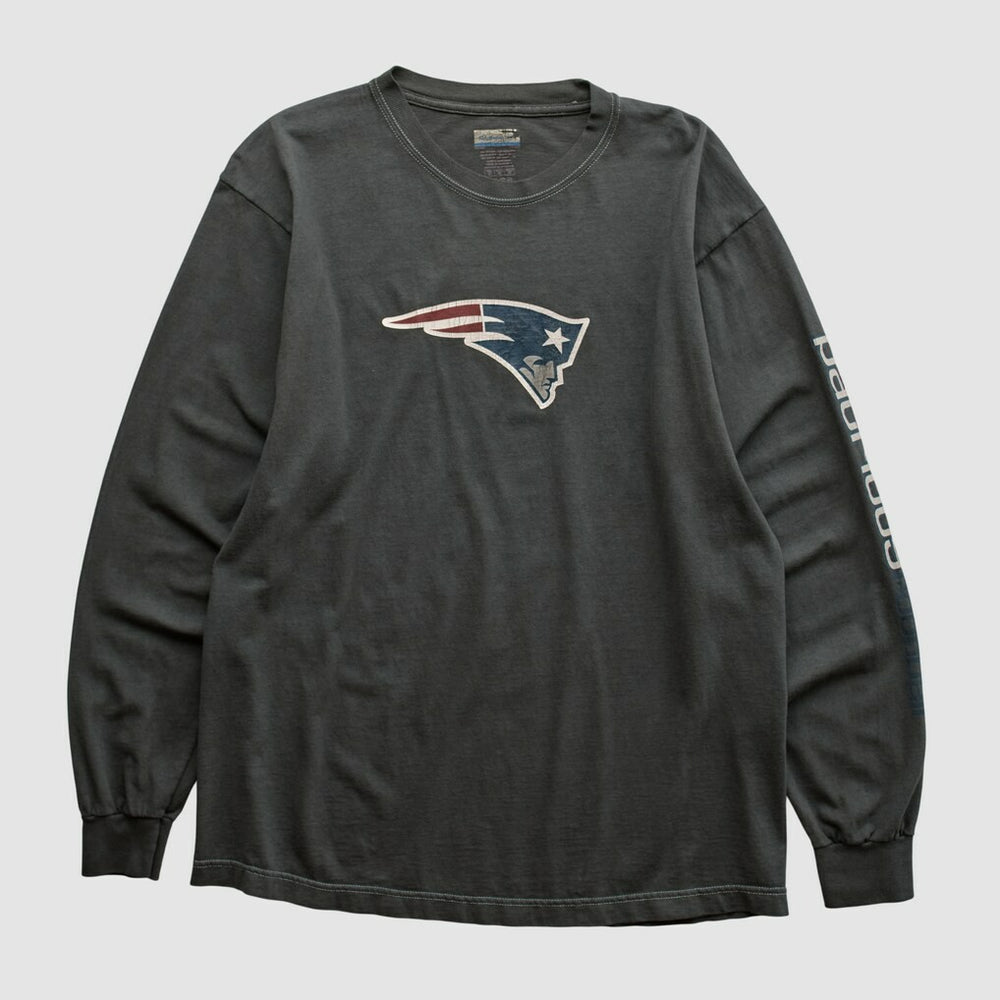 New England Patriots Reebok 2000s Long Sleeve T-shirt Charcoal Vintage | Fanatics