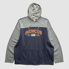 Denver Broncos NFL 2000s Hooded Pullover Sweatshirt Heather Gray Vintage | Fanatics