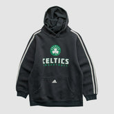 Boston Celtics 2010s Hooded Pullover Sweatshirt Black Vintage - NBA